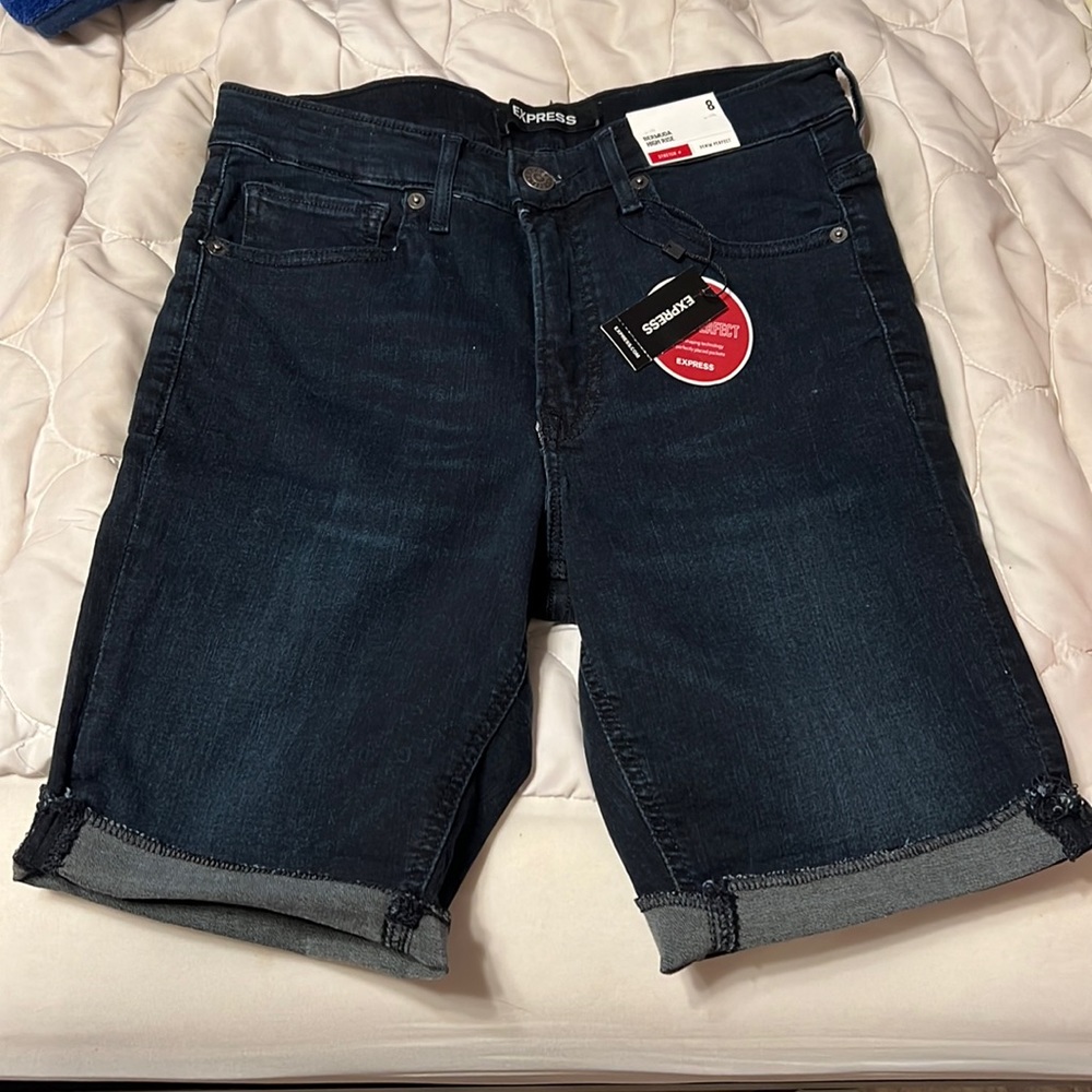 NWT express high rise Bermuda short